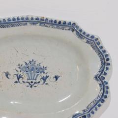 French 18th Century Glazed Earthenware Rouen Platter - 4116105