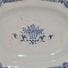 French 18th Century Glazed Earthenware Rouen Platter - 4116119