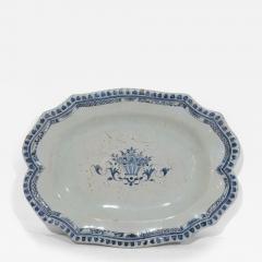 French 18th Century Glazed Earthenware Rouen Platter - 4230509