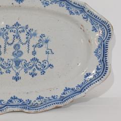 French 18th Century Glazed Earthenware Rouen Platter - 4116247