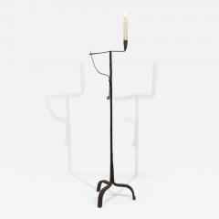 French 18th Century Hand Forged Iron Candleholder - 4447799