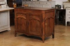 French 18th Century Louis XV Period Walnut Buffet with Carved Scrolling Motifs - 3555961