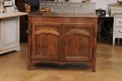 French 18th Century Louis XV Period Walnut Buffet with Carved Scrolling Motifs - 3556030