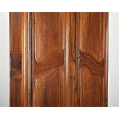 French 18th Century Louis XV Solid Walnut Inlay Armoire - 4271632