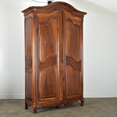 French 18th Century Louis XV Solid Walnut Inlay Armoire - 4271633