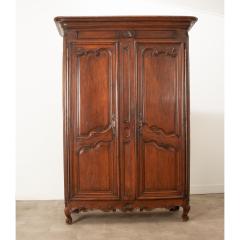 French 18th Century Louis XV Style Solid Oak Armoire - 3286975