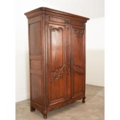 French 18th Century Louis XV Style Solid Oak Armoire - 3286978