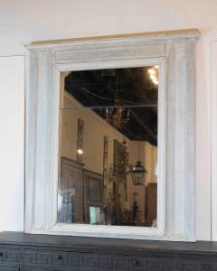 French 18th Century Louis XVI Painted Trumeau Mirror - 4737302