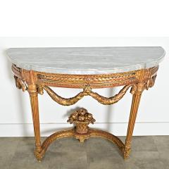 French 18th Century Louis XVI Period Demilune Console - 4322216