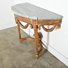 French 18th Century Louis XVI Period Demilune Console - 4322219