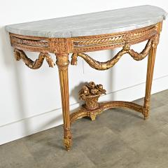 French 18th Century Louis XVI Period Demilune Console - 4322225