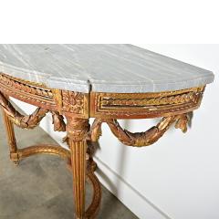 French 18th Century Louis XVI Period Demilune Console - 4322226