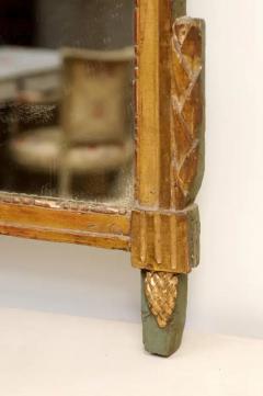 French 18th Century Louis XVI Period Giltwood Mirror with Carved Crest - 3547511