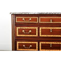 French 18th Century Louis XVI Style Inlay Mahogany Commode - 4367187