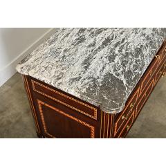 French 18th Century Louis XVI Style Inlay Mahogany Commode - 4367209