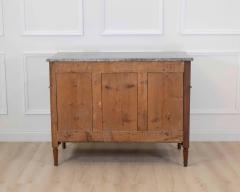 French 18th Century Louis XVI Walnut Marble Top Chest of Drawers - 4707310