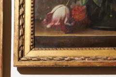 French 18th Century Oil on Canvas Floral Painting in the Dutch School Style - 3424649