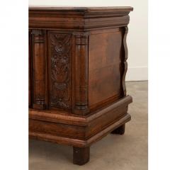 French 18th Century Solid Carved Oak Coffer - 3028993