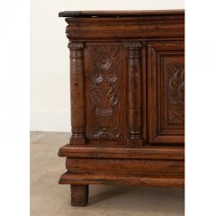 French 18th Century Solid Carved Oak Coffer - 3029057