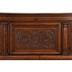 French 18th Century Solid Carved Oak Coffer - 3029060