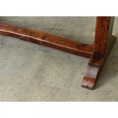 French 18th Century Solid Elm Tavern Table - 4798136