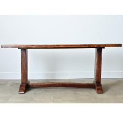 French 18th Century Solid Elm Tavern Table - 4798137