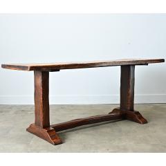 French 18th Century Solid Elm Tavern Table - 4798138