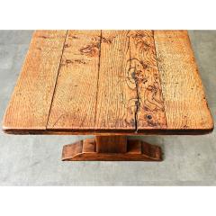 French 18th Century Solid Elm Tavern Table - 4798143