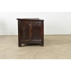 French 18th Century Solid Oak Carved Coffer - 4442296