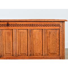 French 18th Century Solid Oak Carved Coffer - 4645667