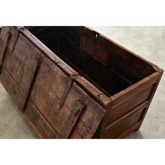French 18th Century Solid Oak Carved Coffer - 4645688