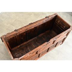 French 18th Century Solid Oak Carved Coffer - 4645713