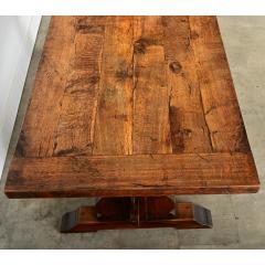 French 18th Century Solid Oak Trestle Dining Table - 4215732