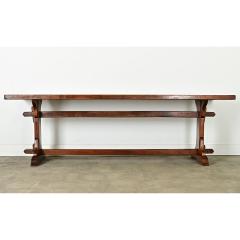 French 18th Century Solid Walnut Trestle Table - 3974716