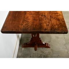 French 18th Century Solid Walnut Trestle Table - 3974769