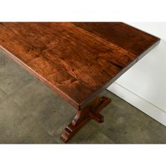 French 18th Century Solid Walnut Trestle Table - 3974817