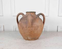 French 18th Century Unglazed Earthenware Oil Pot with Green Splash Glaze - 4758249