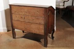 French 18th Century Walnut Slant Front Desk on Three Drawer Commode en Arbal te - 3422809