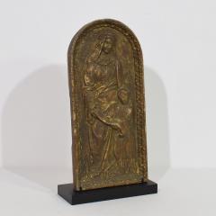 French 18th Century Wooden Panel with Mother Ann And Maria - 4119419
