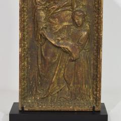 French 18th Century Wooden Panel with Mother Ann And Maria - 4119507