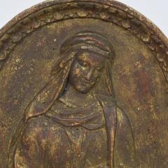 French 18th Century Wooden Panel with Mother Ann And Maria - 4119515