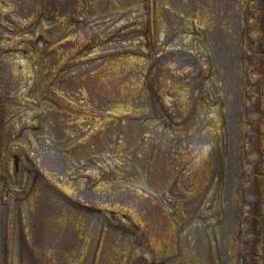 French 18th Century Wooden Panel with Mother Ann And Maria - 4119518