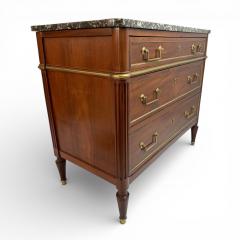 French 18th Cenury Three Drawer Commode with Marble Top - 4509173