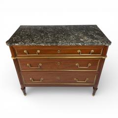 French 18th Cenury Three Drawer Commode with Marble Top - 4509179