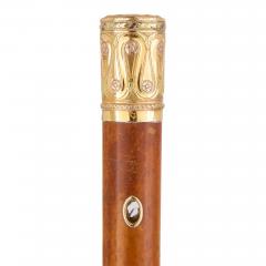 French 18th century gold mounted walking stick - 4023871