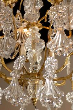 French 1900s Belle poque Brass and Crystal 10 Light Chandelier with Pendeloques - 3415331