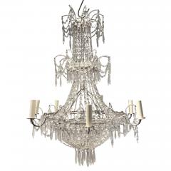 French 1920s Beaded Glass Chandelier - 3355952