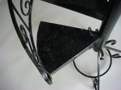 French 1940s Black Lacquered Metal Circular Display Staircase - 352497