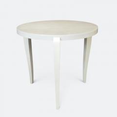 French 1940s Cream Lacquered Side Table - 2054622