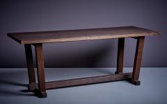 French 1940s Heavy Solid Studio Dining Table in Oak - 3282048